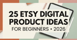 25 Etsy digital product ideas for beginners